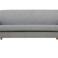Canapé Scandinave 3 Places En Tissu Gris Clair Et Bois Clair PURE