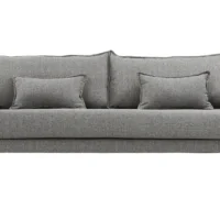 Canapé Scandinave 3 Places En Tissu Gris Et Bois Clair KATE