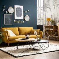 Canapé Scandinave 3 Places En Tissu Jaune Cumin Et Bois Clair CREEP -Boutique Miliboo canape scandinave 3 places en tissu jaune cumin et bois clair creep 49559 60d9a8bed70f3 1200 675