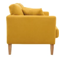 Canapé Scandinave Déhoussable 2 Places En Tissu Effet Velours Moutarde Et Bois Clair OSLO -Boutique Miliboo canape scandinave dehoussable 2 places en tissu effet velours moutarde et bois clair oslo 49044 63edf7d79c652 1200 675