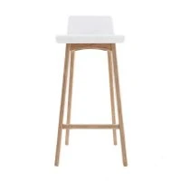 Chaise De Bar Scandinave 75 Cm Bois Et Blanc BALTIK