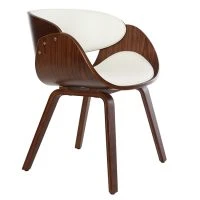 Chaise Design Blanc Et Bois Foncé Noyer BENT -Boutique Miliboo chaise design blanc et bois fonce noyer bent 42645 5be93f48ef319 1200 675