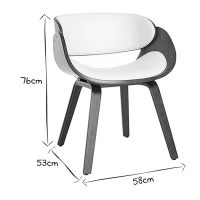 Chaise Design Blanc Et Bois Foncé Noyer BENT -Boutique Miliboo chaise design blanc et bois fonce noyer bent 42645 62fb4d8027770 1200 675