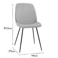 Chaise En Toissu Velours Taupe Et Métal Noir (lot De 2) KAOLY -Boutique Miliboo chaise en toissu velours taupe et metal noir lot de 2 kaoly 51941 62d54fb2b9494 1200 675
