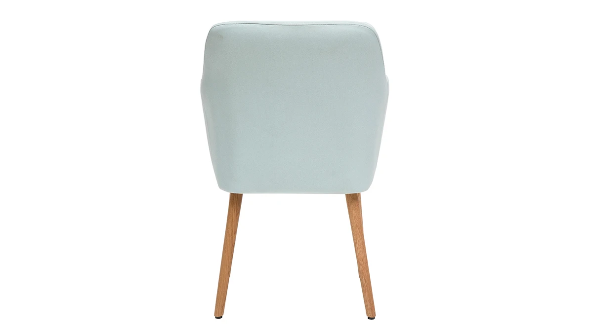 Chaise Scandinave En Tissu Menthe à L'eau Et Bois Clair Massif ALEYNA 6 Chaise Scandinave En Tissu Menthe à L'eau Et Bois Clair Massif ALEYNA – Image 4