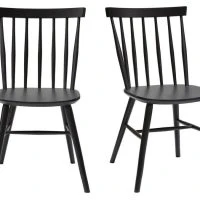 Chaises à Barreaux Bois Noir (lot De 2) COLBERT