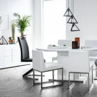 Chaises Design Blanc Et Acier Chromé (lot De 2) JUNIA 17 Chaises Design Blanc Et Acier Chromé (lot De 2) JUNIA -Boutique Miliboo chaises design blanc et acier chrome lot de 2 junia 23544 5dee7693825eb 1200 675