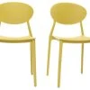 Chaises Design Empilables Jaunes (lot De 2) ANNA
