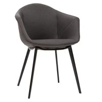 Chaises Design En Tissu Gris Foncé Et Métal Noir (lot De 2) TAYA -Boutique Miliboo chaises design en tissu gris fonce et metal noir lot de 2 taya 48900 6034173210806 1200 675