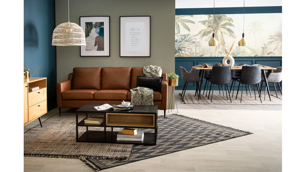 Chaises Design En Tissu Velours Bleu Pétrole Et Métal Noir (lot De 2) SAKE 9 Chaises Design En Tissu Velours Bleu Pétrole Et Métal Noir (lot De 2) SAKE – Image 7