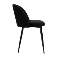 Chaises Design Noires En Tissu Velours Et Métal (lot De 2) CELESTE -Boutique Miliboo chaises design noires en tissu velours et metal lot de 2 celeste 51893 62bda94f51da4 1200 675