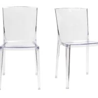 Chaises Design Transparentes Empilables (lot De 2) ISLAND