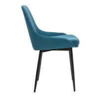 Chaises En Tissu Bleu Canard Et Métal Noir (lot De 2) HOLO -Boutique Miliboo chaises en tissu bleu canard et metal noir lot de 2 holo 51847 628e2e464a185 1200 675
