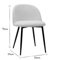Chaises En Tissu Effet Laine Bouclée écru Et Métal Noir (lot De 2) CELESTE -Boutique Miliboo chaises en tissu effet laine bouclee ecru et metal noir lot de 2 celeste 51894 62bdbb7295576 1200 675