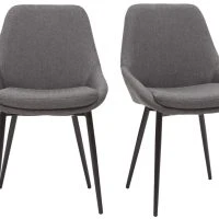 Chaises En Tissu Gris (lot De 2) HOLO - Miliboo & Stéphane Plaza