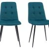 Chaises En Tissu Velours Gaufré Bleu Pétrole Et Métal Noir (lot De 2) ESCAPE -Boutique Miliboo chaises en tissu velours gaufre bleu petrole et metal noir lot de 2 escape 50384 6166f4527f367 1200 675