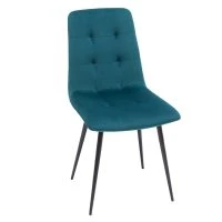 Chaises En Tissu Velours Gaufré Bleu Pétrole Et Métal Noir (lot De 2) ESCAPE -Boutique Miliboo chaises en tissu velours gaufre bleu petrole et metal noir lot de 2 escape 50384 6166f4589ca44 1200 675