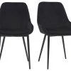 Chaises En Tissu Velours Noir Et Métal Noir (lot De 2) HOLO -Boutique Miliboo chaises en tissu velours noir et metal noir lot de 2 holo 48311 5f34eff38347f 1200 675