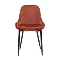 Chaises En Tissu Velours Rouge Tomette Et Métal Noir (lot De 2) HOLO -Boutique Miliboo chaises en tissu velours rouge tomette et metal noir lot de 2 holo 51845 628e215c25de3 1200 675