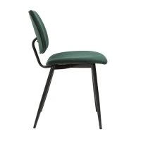 Chaises En Tissu Velours Vert Et Métal Noir (lot De 2) TOBIAS -Boutique Miliboo chaises en tissu velours vert et metal noir lot de 2 tobias 52069 62962b64d541a 1200 675