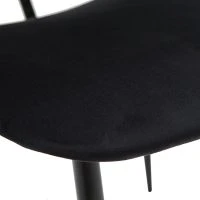 Chaises Noires En Tissu Velours Et Métal (lot De 2) TOBIAS -Boutique Miliboo chaises noires en tissu velours et metal lot de 2 tobias 52071 62963524ed284 1200 675