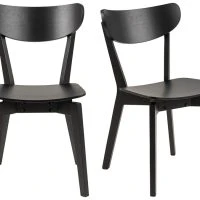Chaises Scandinaves Bois Noir (lot De 2) BAKI