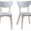 Chaises Scandinaves Gris Et Bois Clair (lot De 2) LEENA