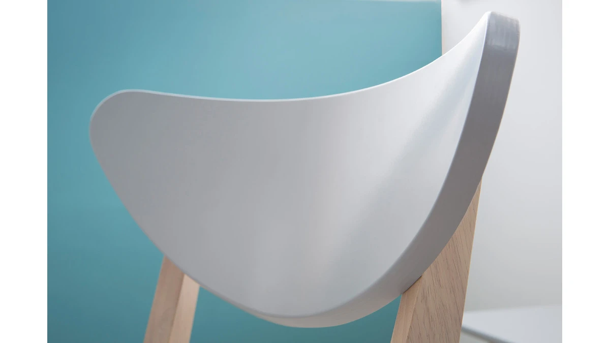 Chaises Scandinaves Gris Et Bois Clair (lot De 2) LEENA 8 Chaises Scandinaves Gris Et Bois Clair (lot De 2) LEENA – Image 6