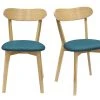 Chaises Vintage Bois Clair Chêne Et Tissu Bleu Paon (lot De 2) DOVE -Boutique Miliboo chaises vintage bois clair chene et tissu bleu paon lot de 2 dove 51755 62502d509ecaa 1200 675