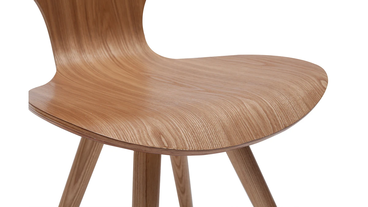 Chaises Vintage Bois Clair (lot De 2) NORDECO – Image 5