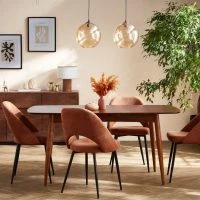 Chaises Vintage En Tissu Effet Velours Texturé Terre Brûlée Et Métal Noir (lot De 2) COSETTE -Boutique Miliboo chaises vintage en tissu effet velours texture terre brulee et metal noir lot de 2 cosette 52077 634d71d4014ea 1200 675