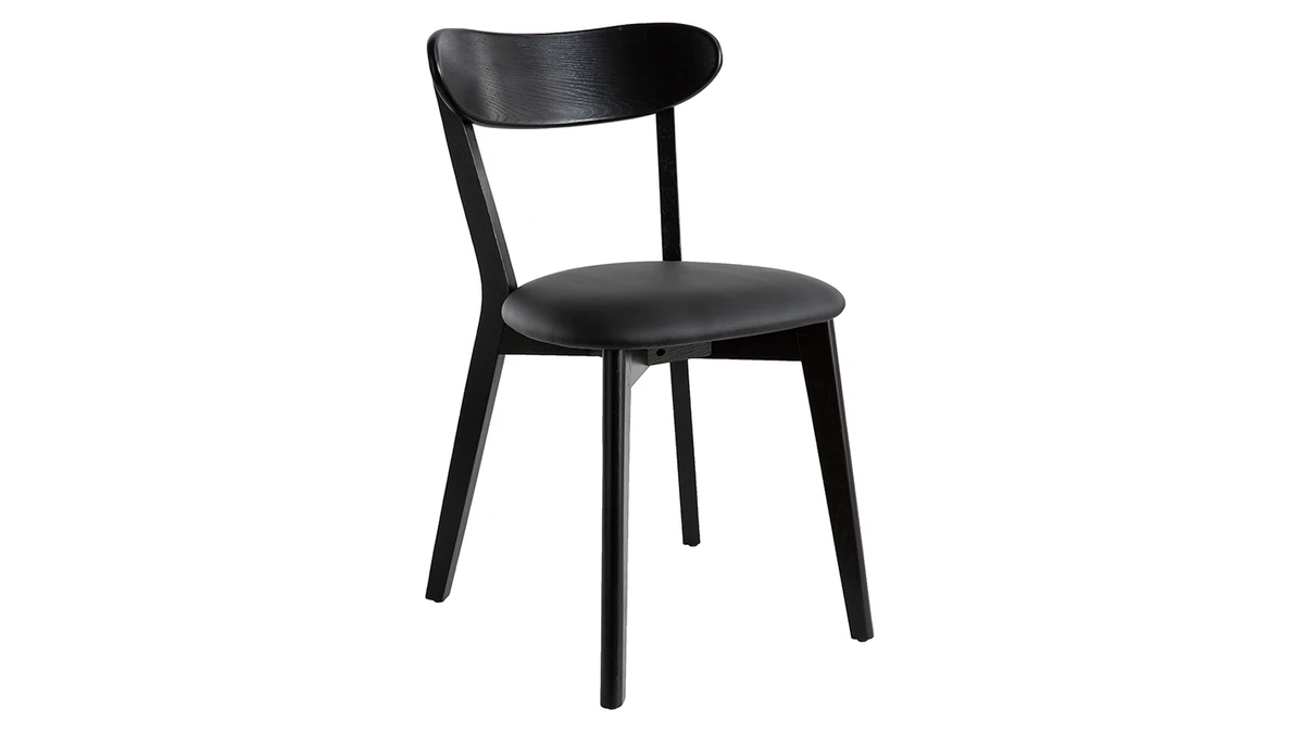 Chaises Vintage Noires (lot De 2) DOVE 5 Chaises Vintage Noires (lot De 2) DOVE – Image 3