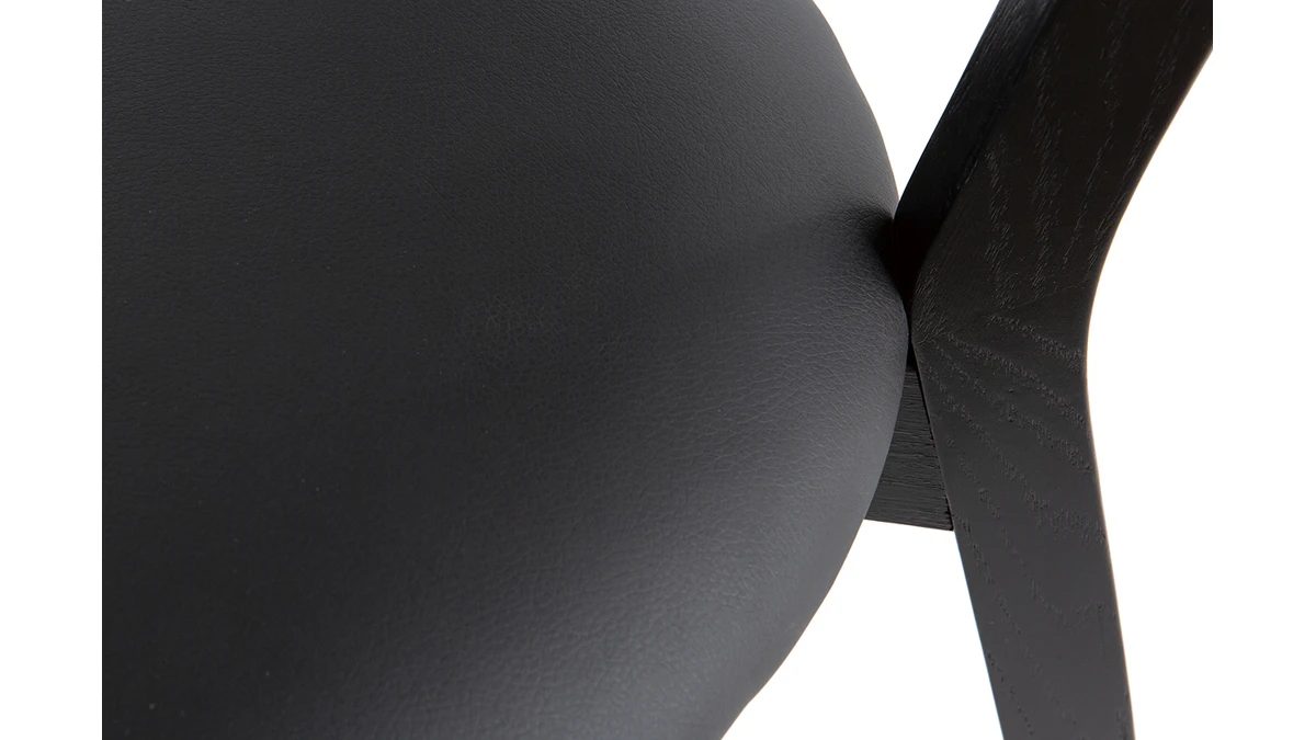 Chaises Vintage Noires (lot De 2) DOVE 8 Chaises Vintage Noires (lot De 2) DOVE – Image 6