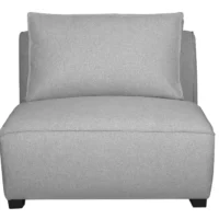 Chauffeuse 1 Place Design En Tissu Gris Clair PLURIEL