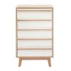 Commode Chiffonnier - Semainier Scandinave 5 Tiroirs L60 Cm HELIA