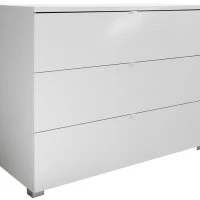 Commode Design Blanche 3 Tiroirs L104 Cm LALY