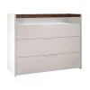 Commode Design Blanche 3 Tiroirs L110 Cm VERDI