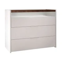 Commode Design Blanche 3 Tiroirs L110 Cm VERDI