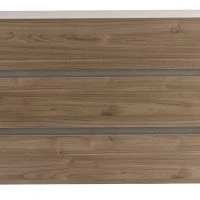 Commode Design Finition Bois Foncé 3 Tiroirs L111 Cm ODE