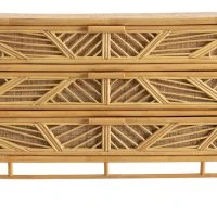 Commode Vintage En Rotin 3 Tiroirs L120 Cm GALON - Miliboo & Stéphane Plaza