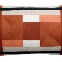 Coussin à Motifs Brodé Rouge 40 X 65 Cm KUBY