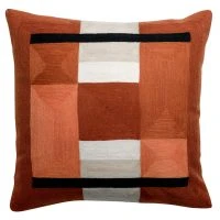 Coussin à Motifs Brodé Rouge 45 X 45 Cm KUBY