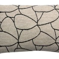 Coussin à Motifs écru Et Noir 40 X 65 Cm LYS