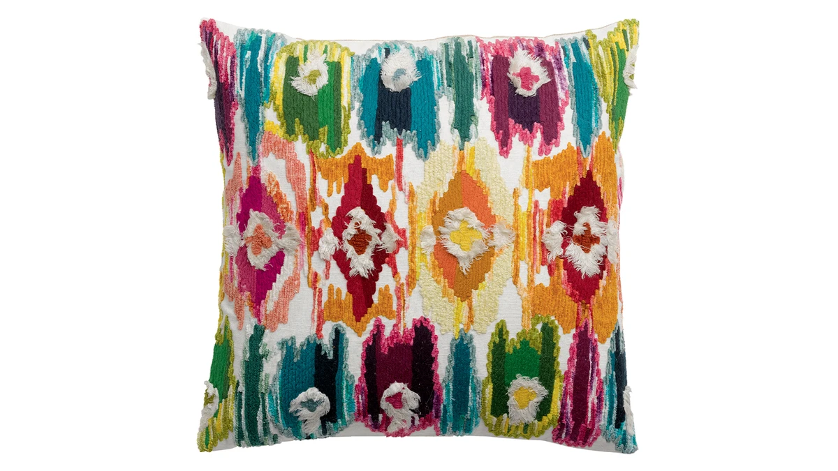 Coussin à Motifs Multicolore 45 X 45 Cm GANA 3 Coussin à Motifs Multicolore 45 X 45 Cm GANA