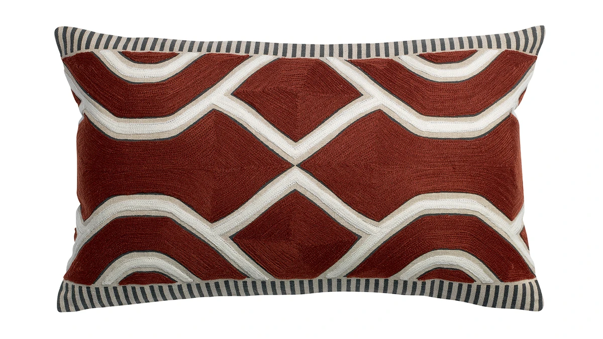 Coussin Brodé Ethnique Caramel 30 X 50 Cm YELO 3 Coussin Brodé Ethnique Caramel 30 X 50 Cm YELO