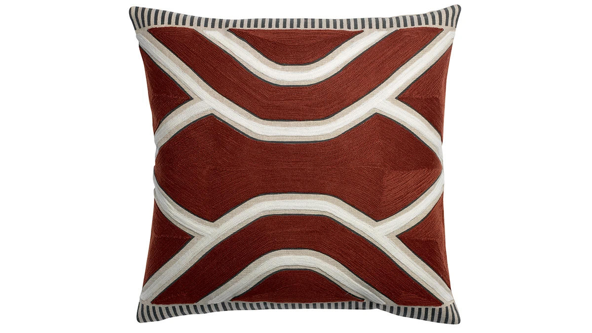 Coussin Brodé Ethnique Caramel 45 X 45 Cm YELO 3 Coussin Brodé Ethnique Caramel 45 X 45 Cm YELO