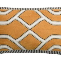 Coussin Brodé Ethnique Jaune Ocre 30 X 50 Cm YELO