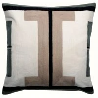 Coussin Brodé Vert 45 X 45 Cm YOGI