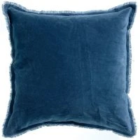 Coussin Carré En Velours Bleu Foncé 45 X 45 PESCA
