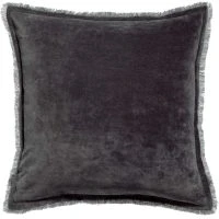 Coussin Carré En Velours Gris Ardoise 45 X 45 PESCA